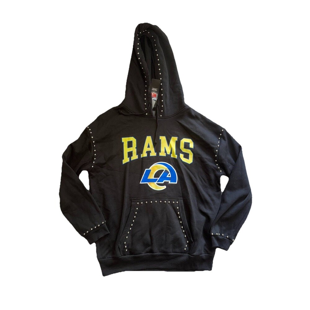Gameday Couture Los Angeles Rams Catch the Vibe Studded Detail Hoodie Large NWT